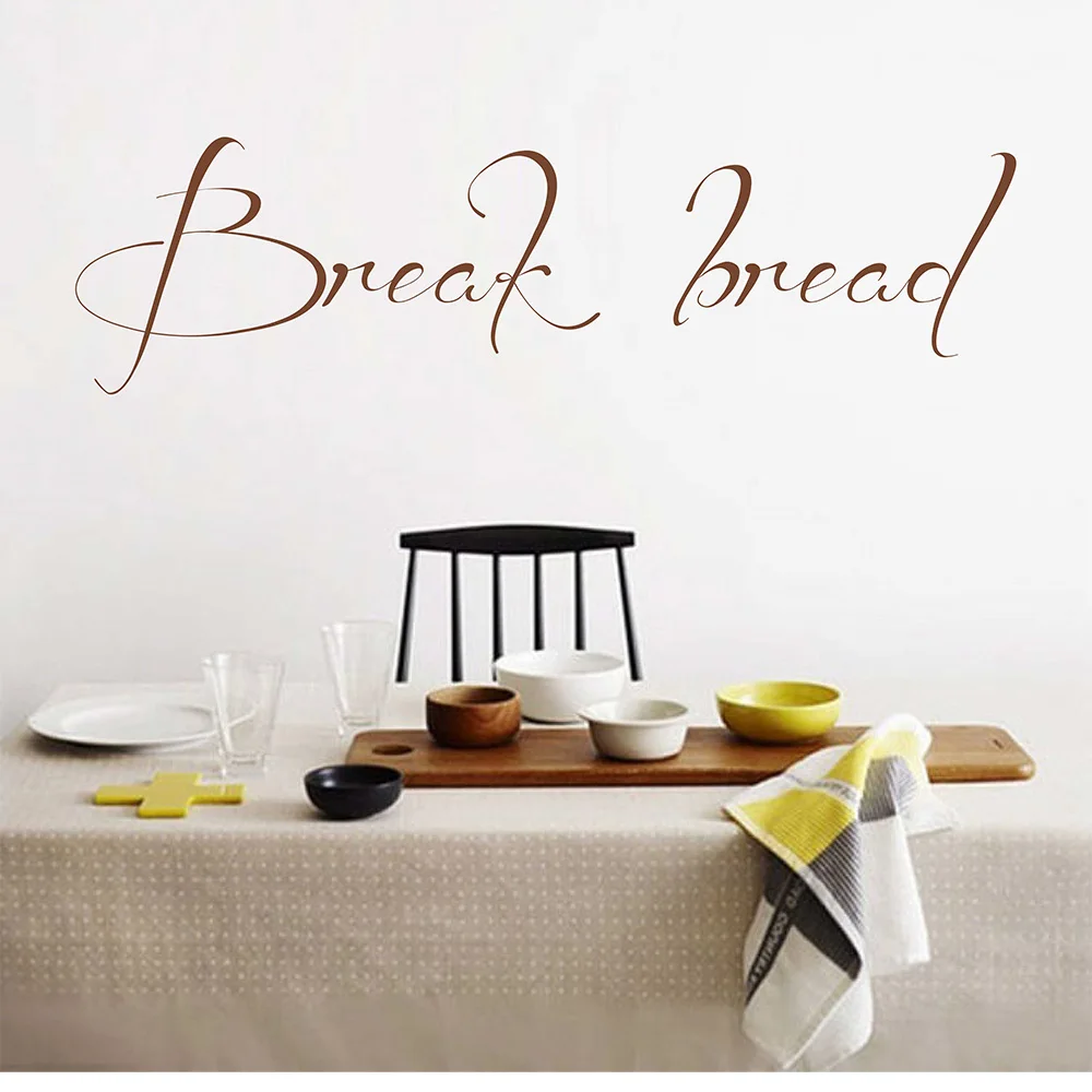 Wall Quote Decal Break bread Kitchen Wall Sticker Dining Room Vinyl Wall Decal Lettering Wall Stickers Gift for Mum 725Q Wall Quote Decal Break bread Kitchen Wall Sticker Dining Room Vinyl Wall Decal Lettering Wall Stickers Gift for Mum 725Q