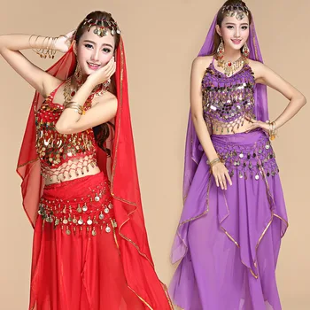 

Belly dance practice set national dance costumes Indian dance dance clothes small pepper suit skirt summer female