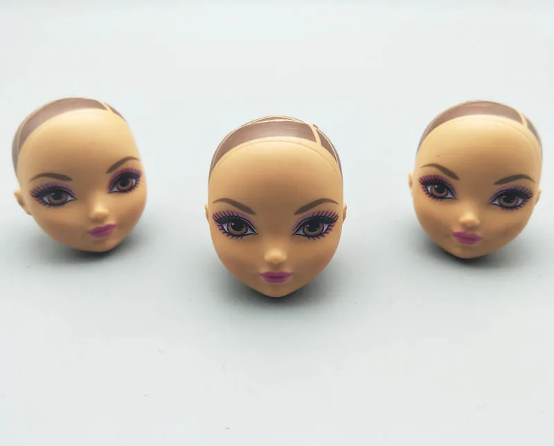 Мягкий макияж шоколадная лысая кукла голова для Monster High Кукольная BJD кукольная