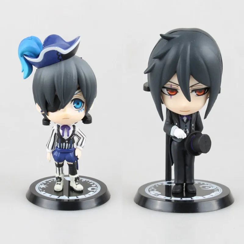 

Anime Black Butler Ciel Phantomhive Sebastian Michaelis PVC Action Figure Collectible Model doll toy 10cm (2pcs/set)