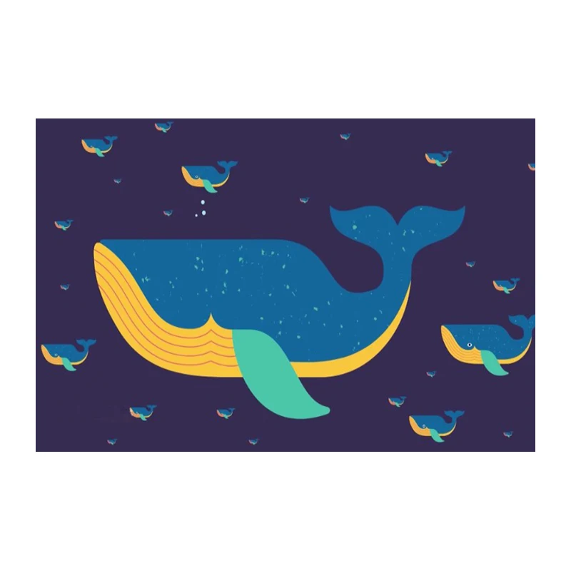 Full square diamond 5D DIY diamond embroidery whale diamond painting cross stitch rhinestone mosaic decoration gift WHH