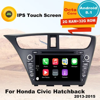 

Support Apple Carplay Android 8.1 Car Radio DVD GPS Multimedia Stereo Player For Honda Civic Hatchback 2013-2015 Auto Navigation
