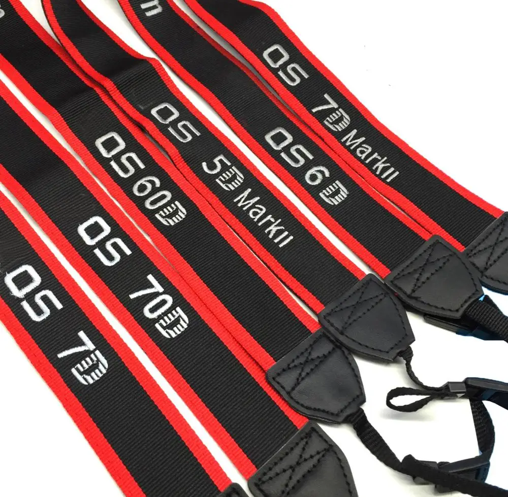 

10pcs/lot camera shoulder strap the embroidery strap neckband neck strap for canon 60D/550D/600D/650D/6D/7D/5D2/5D3/50D camera
