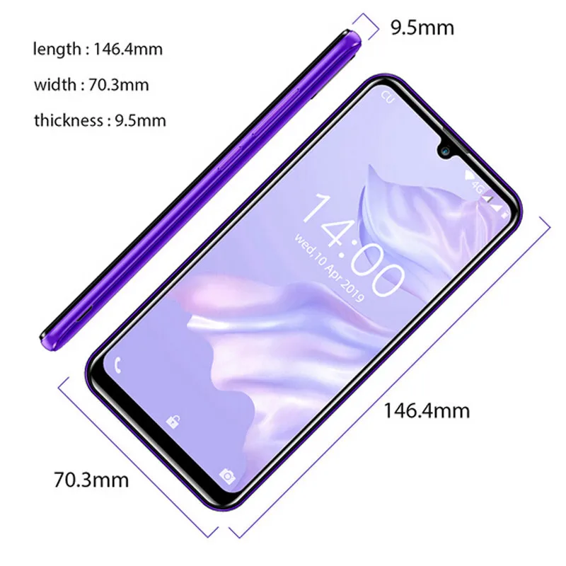 Смартфон OUKITEL C16 Pro 5 71 дюймов Android 9 0 19:9 MT6761P 3 ГБ 32 ГБ|Смартфоны| |