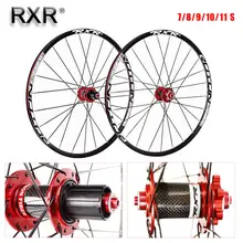 RXRBicycle набор колес для горного велосипеда 26/27. 5/2", 7-11 S, карбоновая ступица, дисковая шина, 25 мм обода, колеса для Shimano, кассета