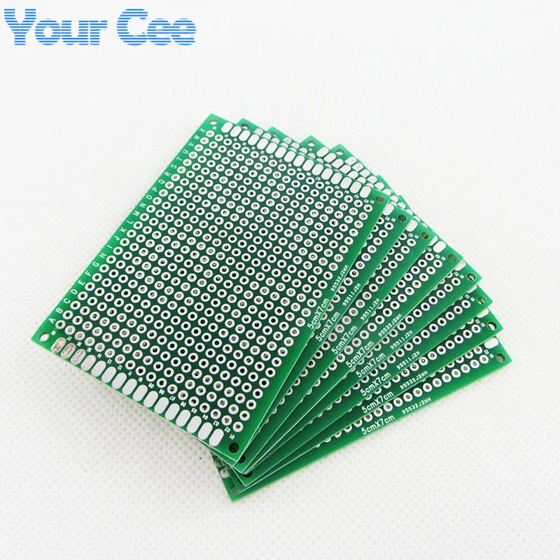 5x7 см 5*7 двухсторонний прототип печатной платы печатная плата для Arduino 1 6 мм 2 54