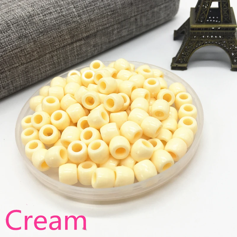 

100pcs 6mm Bracelet Accessories Children Gift DIY Bracelet Earrings Charms Necklace Beads For Jewelry Making Cream