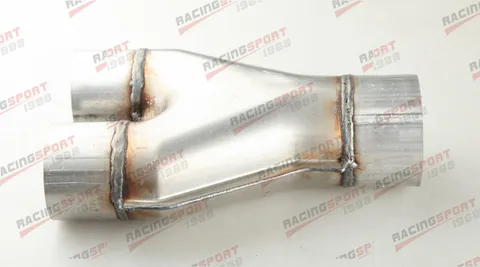 Adaptador de Tubo de Escape Polegada Dual Single Aluminizado Aço y 3 76mm