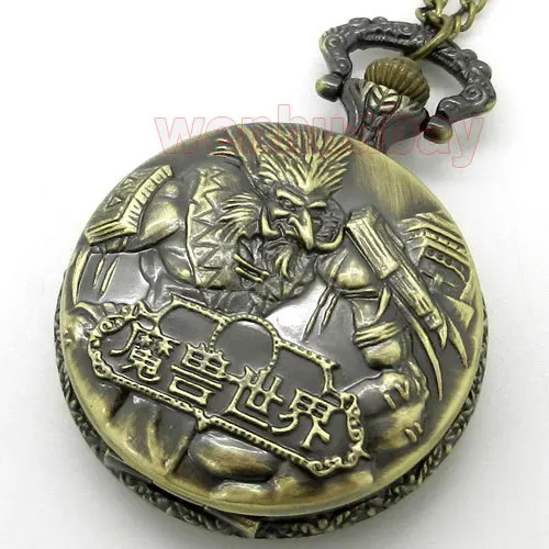 Vintage Bronze World of Warcraft Steampunk Pocket Watch Best Gift To Game Boys Vintage Bronze World of Warcraft Steampunk Pocket Watch Best Gift To Game Boys
