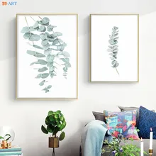 Australia Eucalyptus Plant Leaf Print Poster Botanical Wall Art Minimalist Canvas Painting Wall Pictures Living Room Home Decor