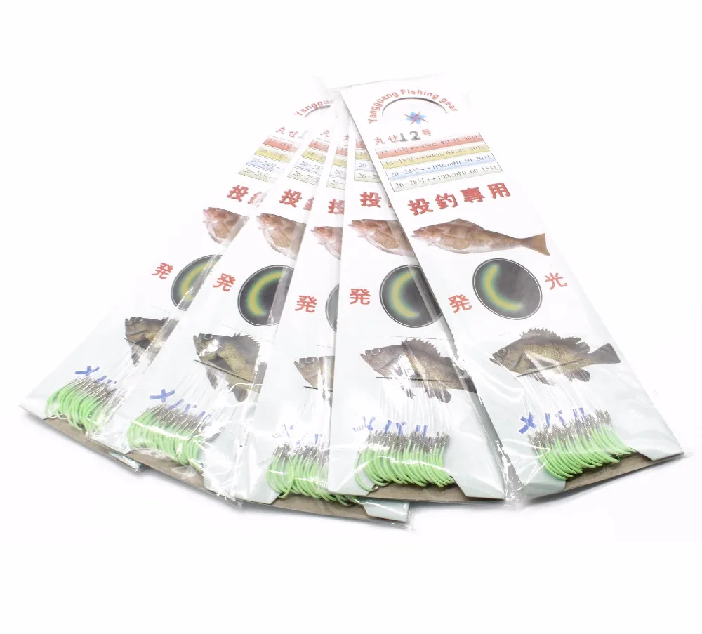 LEOSPORT 30 ⑤ упак. светящийся рыболовный крючок 12 18 # колючие крючки Pesca Рыбная ловля