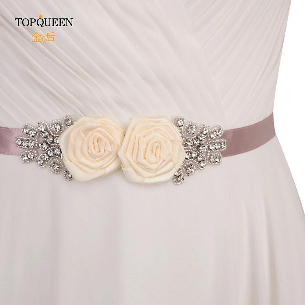 TOPQUEEN S415 Лавандовый пояс декоративный пояс невесты ремни для женщин со стразами для невесты пояс модные бусины на цепочке Бусины Пояс невесты