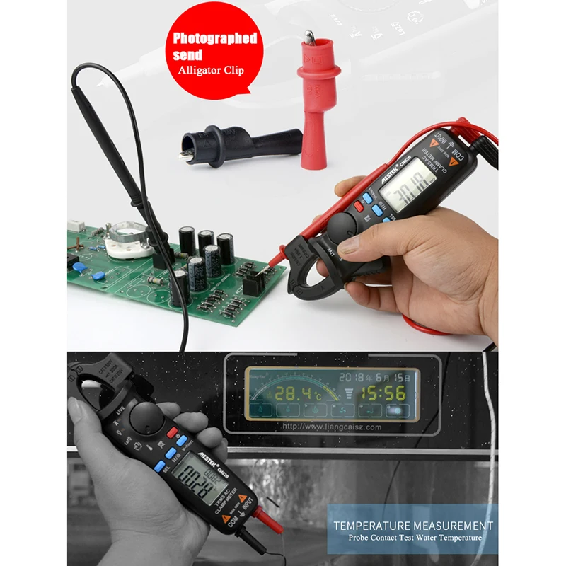 Medidor de Pinza CM82A/CM82B/CM82C Auto de la gama multímetro AC/DC Pinza Amperimetrica verdadero RMS de tensión de Ressistance actual probador