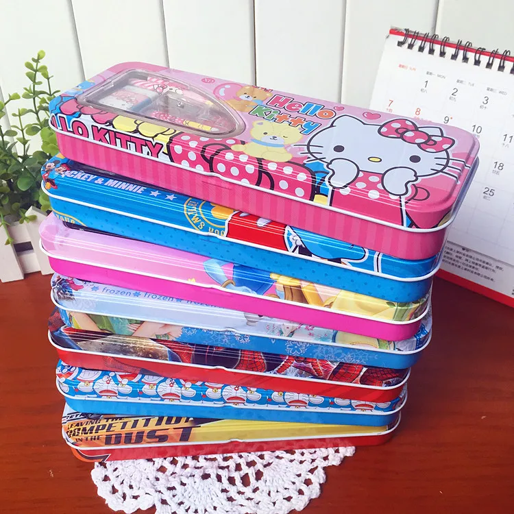 Primary school stationery writing set pencil case stationery tin box set stationery princess