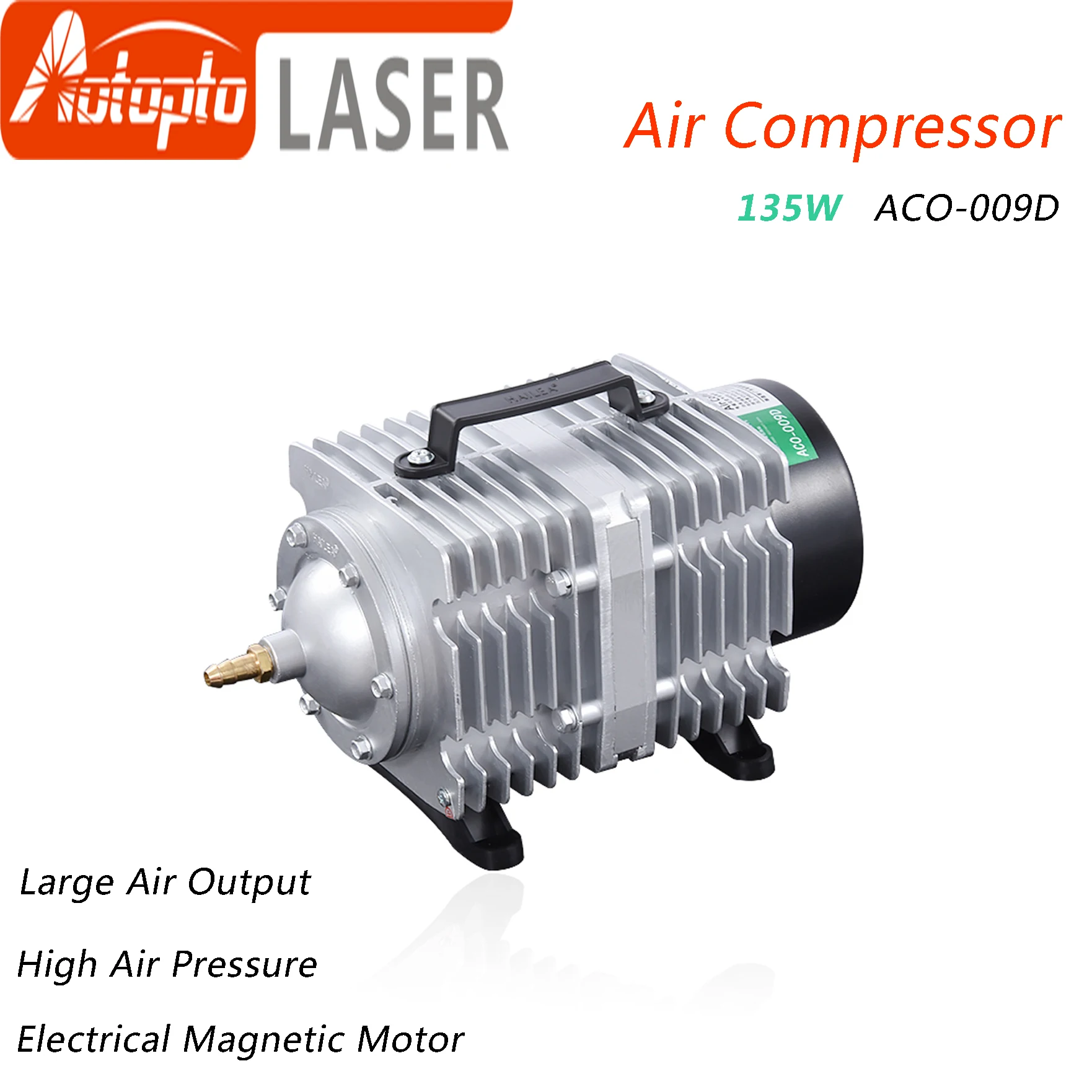 135 Вт Воздушный Компрессор Электрический магнитный воздушный насос для CO2 лазерной гравировки и резки ACO-009D