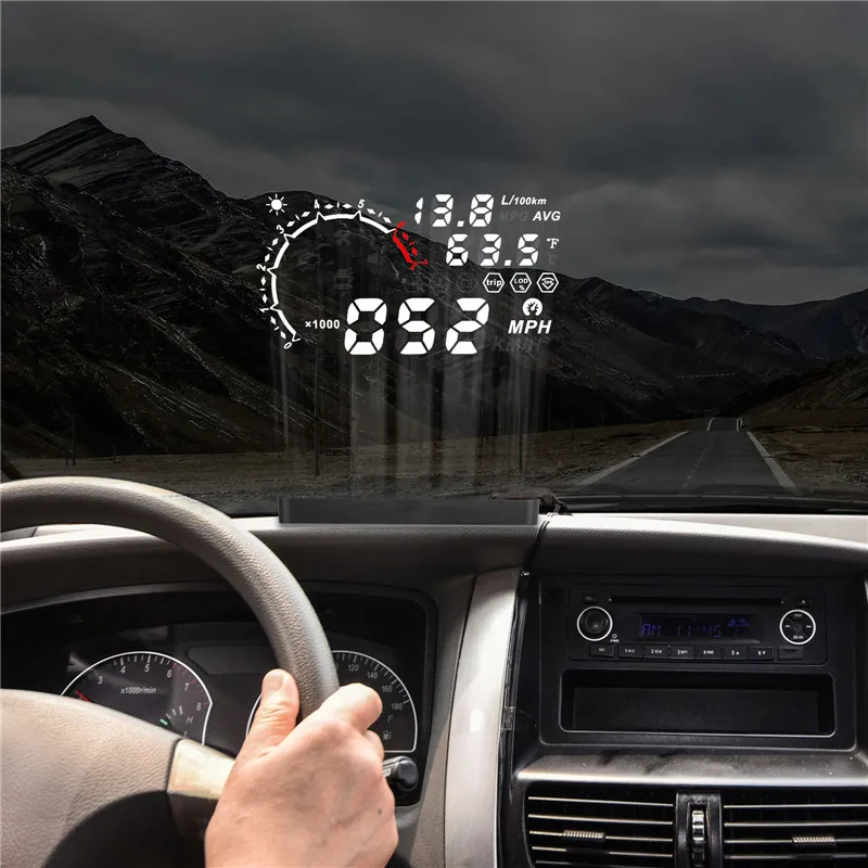 AUTOOL X230 OBD HUD Дисплей 5 &quotgps Скорость ometer цифровой одометр автомобиля проектор для