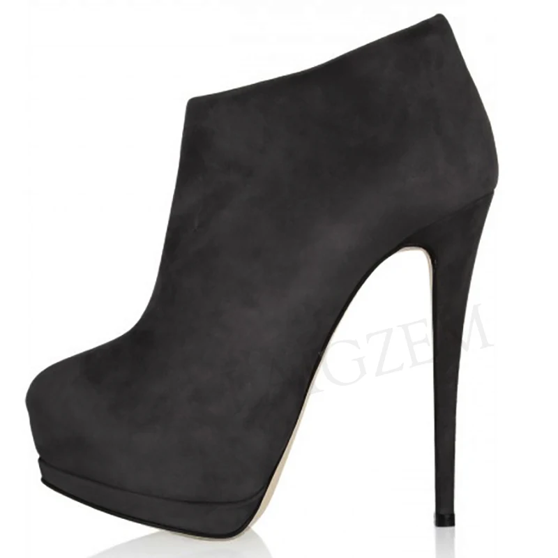 ladies long black suede boots