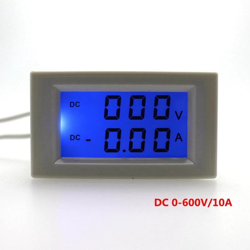 DC 0-600 В DC 0-10A Напряжение Амперметр ЖК-дисплей цифровой вольтметр Амперметр Питание DC 3-40 в нет необходимости шунта