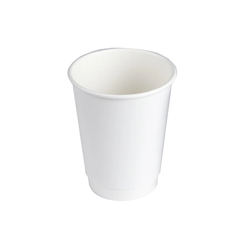 12 унций анти-скальдинг белая карточка полые чашка для молока и чая индивидуальный логотип одноразовый для кофе двойная многослойная бумага чашка