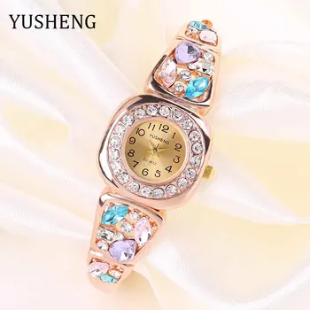 

Ladies Watches 2018 Women Watch YUSHENG Famous Brand Fashion Stainless Steel Bracelet Quartz Wrist Watches For Women Clock