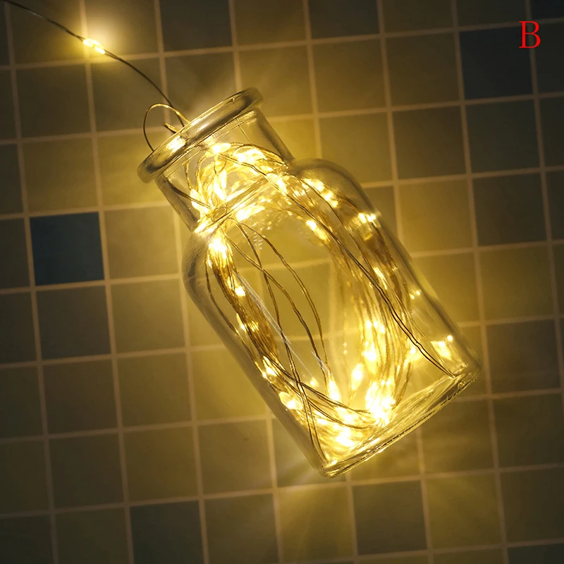 Copper Wire LED String Lights 5M Waterproof Fairy Light Outdoor Solar Powered Christmas Holiday Garden Decoration 4 Colors