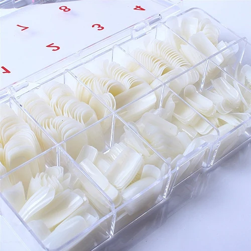  500Pcs Fashion Full Cover Natural False Nails Fake Tips With Box Beauty Tool In Stock Fast Ship