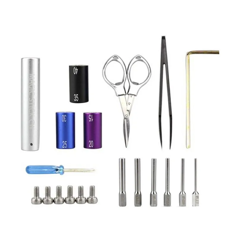 

Universal Tools Wire Coiling Tool CW toolbox RDA pre coil vape tool box master vape jig kit 6 in 1 wire coiling machine koiler