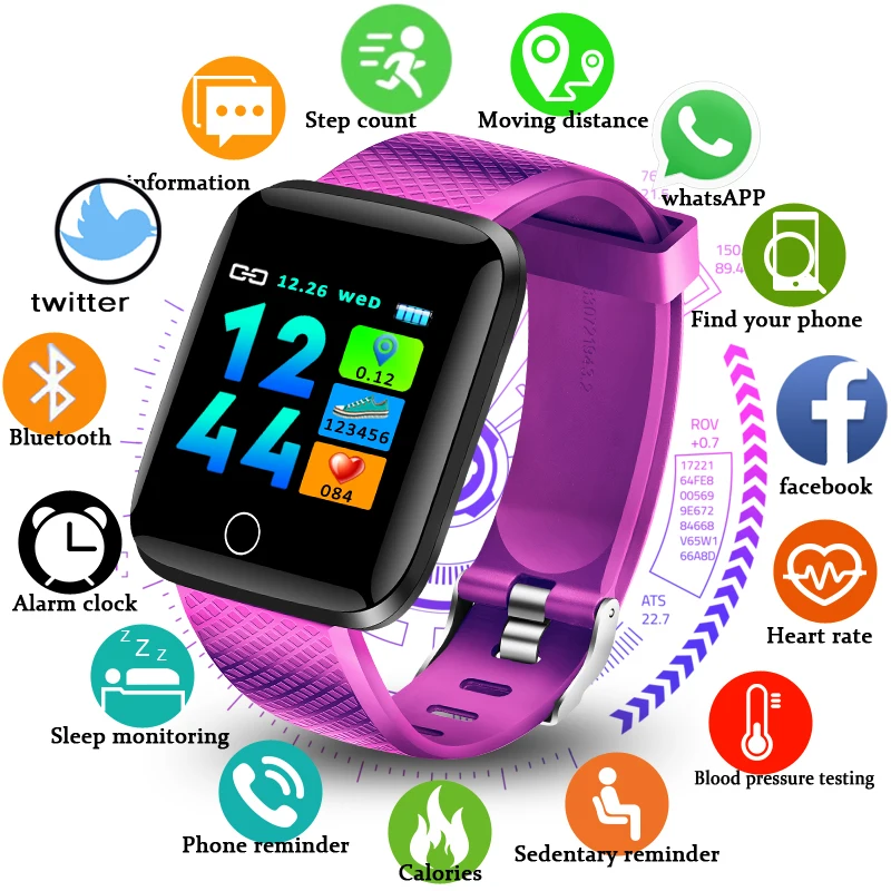 

Smart Watch Men Blood Pressure Waterproof Smartwatch Women Heart Rate Monitor Fitness Tracker Watch Sport For Android IOS