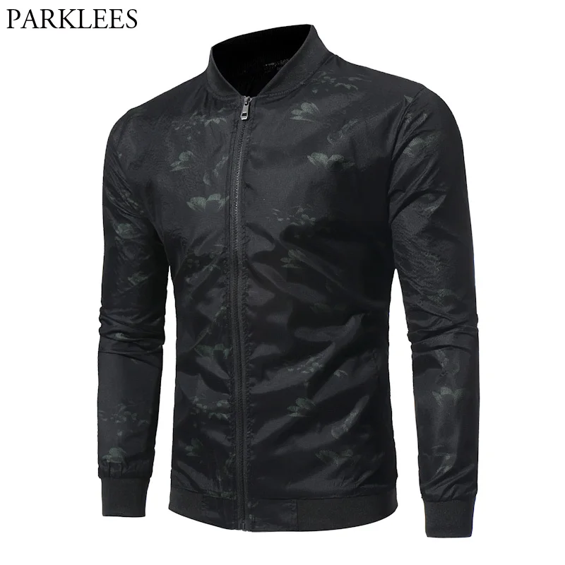 

Black Print Jacket Men 2017 New Autumn Mens Jackets And Coats Slim Fit College Baseball Jacket Casual Bomber Jackets Veste Homme
