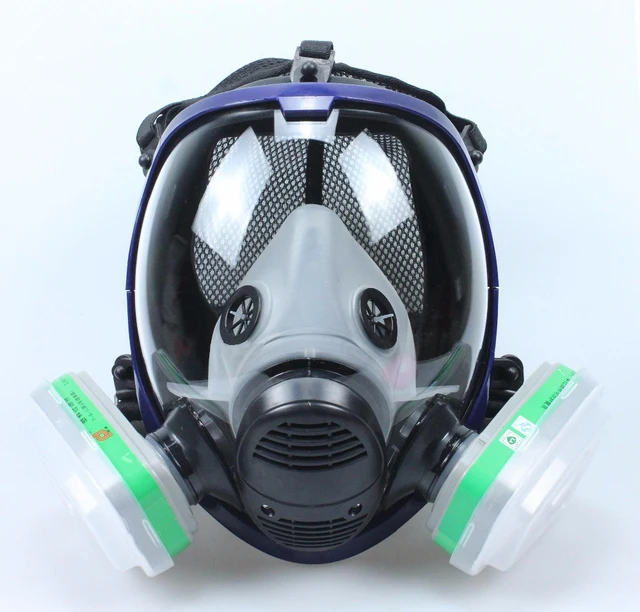Chemical Dust Mask 7Sets 6001 Gas Mask Acid Dust Respirator Paint Pesticide Spray Silicone Filter Laboratory Cartridge Welding