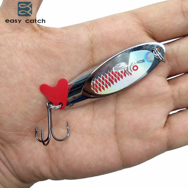 Easy Catch 10pcs 28g Hard Metal Spoon Fishing Lures Saltwater Fishing China  Silver Jig Trout Spinner Bait Fishing Blade Wobblers
