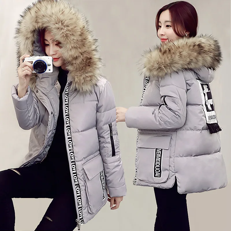 Hot New Winter Jacket Women Coat Plus Size Fur Collar Hooded Down & Parkas Jacket Female Padded Cotton Outwear Thick Warm Coat