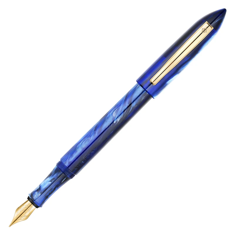

2018 New Arrival Original Design Acrylic Gold Fountain Pen F nib Ink Pens School & Office Supplies Birthday Christmas Gift