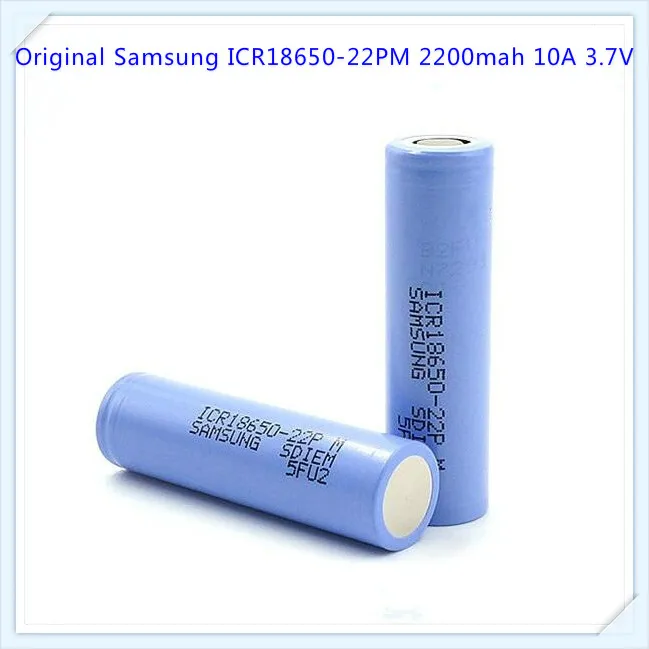 

100% original for Samsung INR18650-22PM 22PM 18650 2200mah 10A 3.7V rechargeable High drain Li-ion battery for Balance car(1 pc)