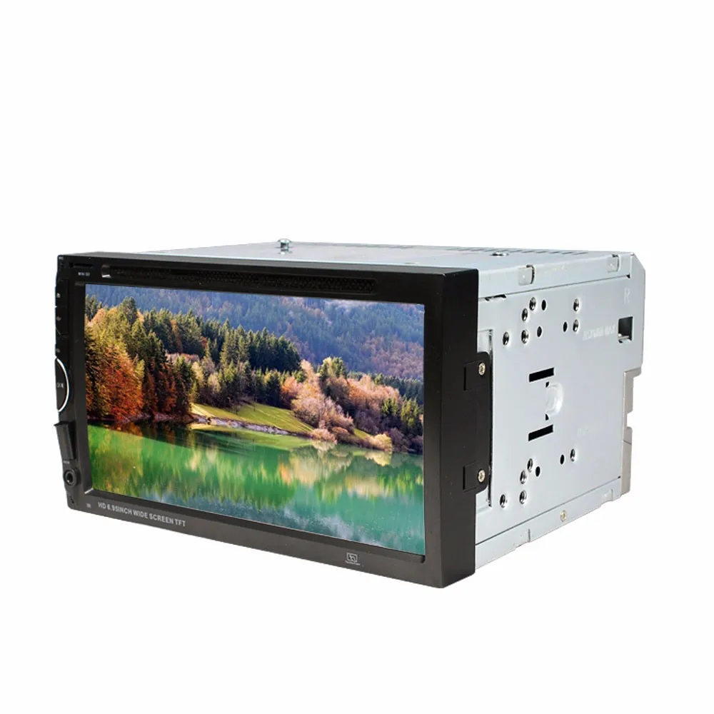 Single Din Car Multimedia Player with USB SD Input AUX DVD/CD/MMC FM