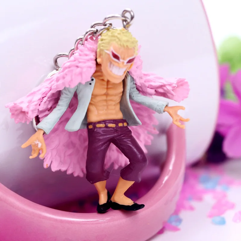 Аниме одна штука брелки Shanks Doflamingo Edward Newgate Kuzan Dracule Mihawk ПВХ Фигурки брелоки кулоны