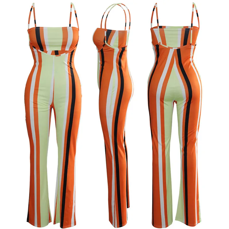 sexy cropped tops and jumpsuti women 2 piece set-1