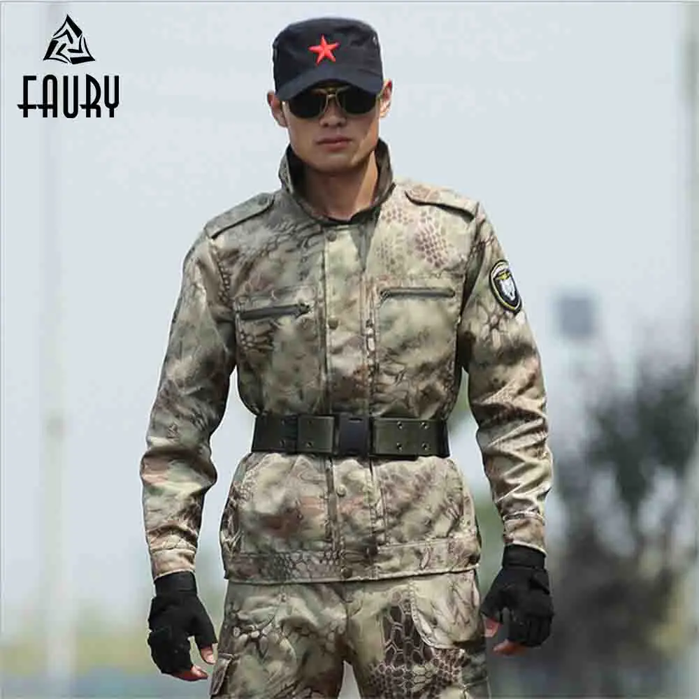 2018 военный Униформа Устанавливает Демисезонный Американский ACU тактический бой куртки + брюки змеиной военной костюмы S-4XL