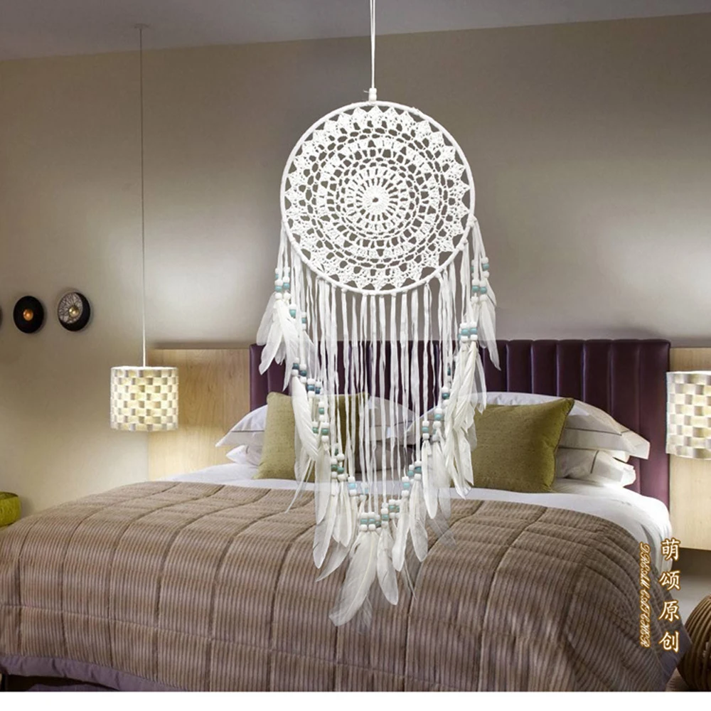 Buy Handmade Indian Dream Catcher Net Feather Lace