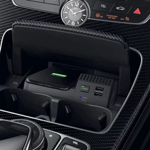 Для Mercedes Benz W205 C180 AMG C43 C63 GLC C Класс QI Беспроводное зарядное устройство для телефона чехол для зарядки аксессуары для iPhone 8 X