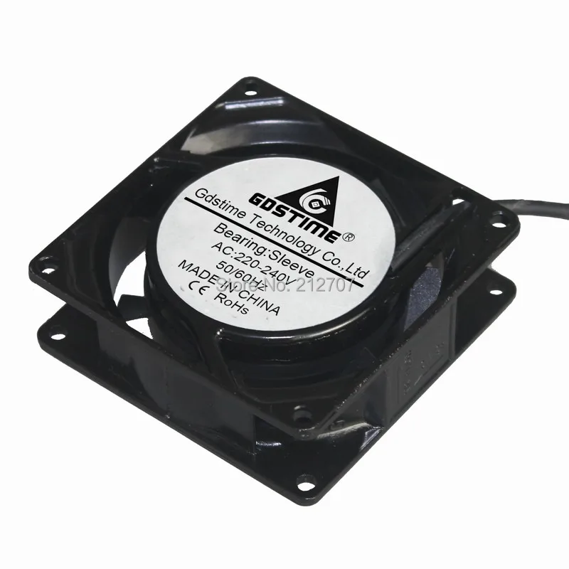 GDSTIME AC 220V 240V 80x80x25mm Industrial Cooling Exhaust Fan 80mm x 25mm