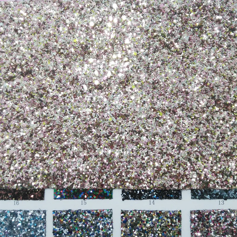 

91x134cm Synthetic Leather, Chunky Glitter Leather For DIY accessories P1992