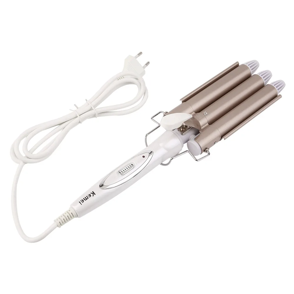 

Professional KEMEI KM-1070 110-220V Electric Hair Curler 3 Barrels Hair Wave Curing Roller Hair Styling Equippment Hot
