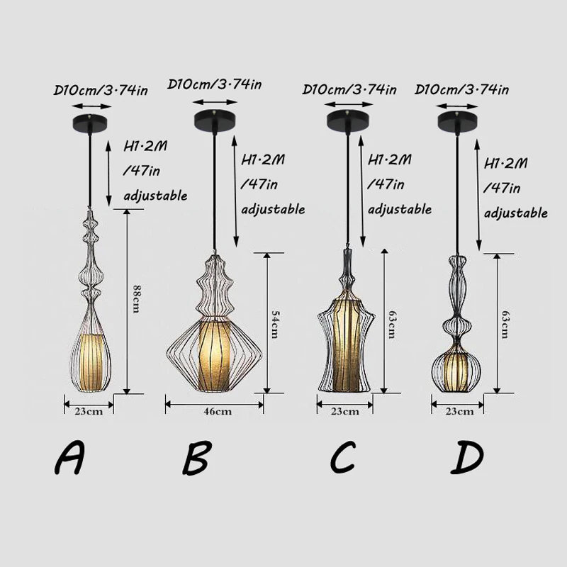 Vintage Suspension Lantern Pendant Light Tibet Black Iron Pendant Lamp Restaurant Light Retro Lighting Fixture For Cafe Bar Dining Room  (31)