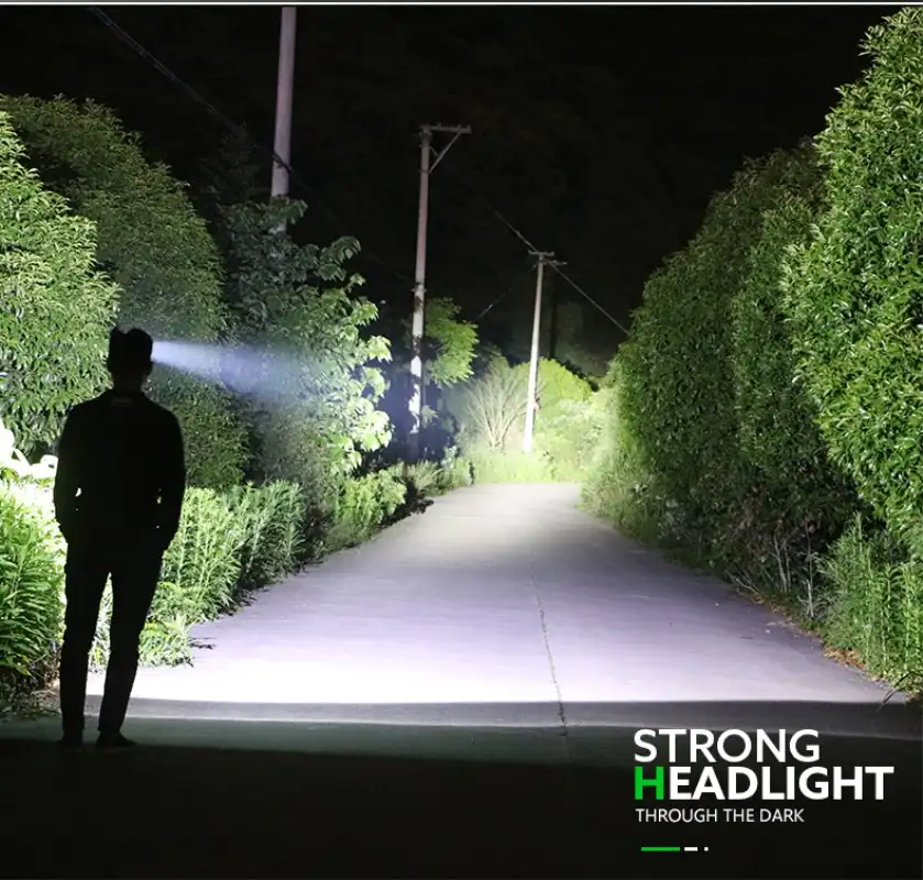 6000 lumens LED Headlamp Super Bright Motion Sensor Hands free Powerful