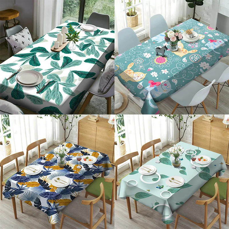 

Customize 3D Tablecloth Europe Carved Flowers Pattern Waterproof cloth Thicken Rectangular Wedding table cloth Home Textiles