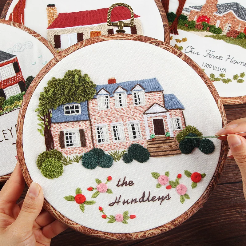 Landscape Embroidery Kits,Needlework Cross Stitch Kit Embroidery Sets