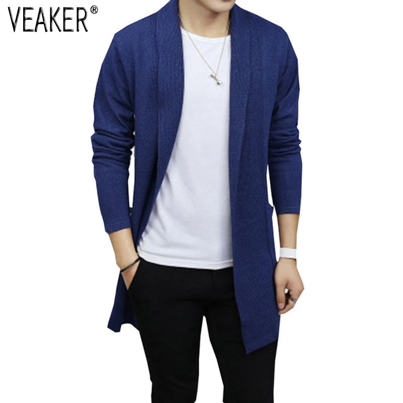 New Men's Slim Fit Long Sleeve Knitted Cardigan Jacket Casual Sweater Coat Tops