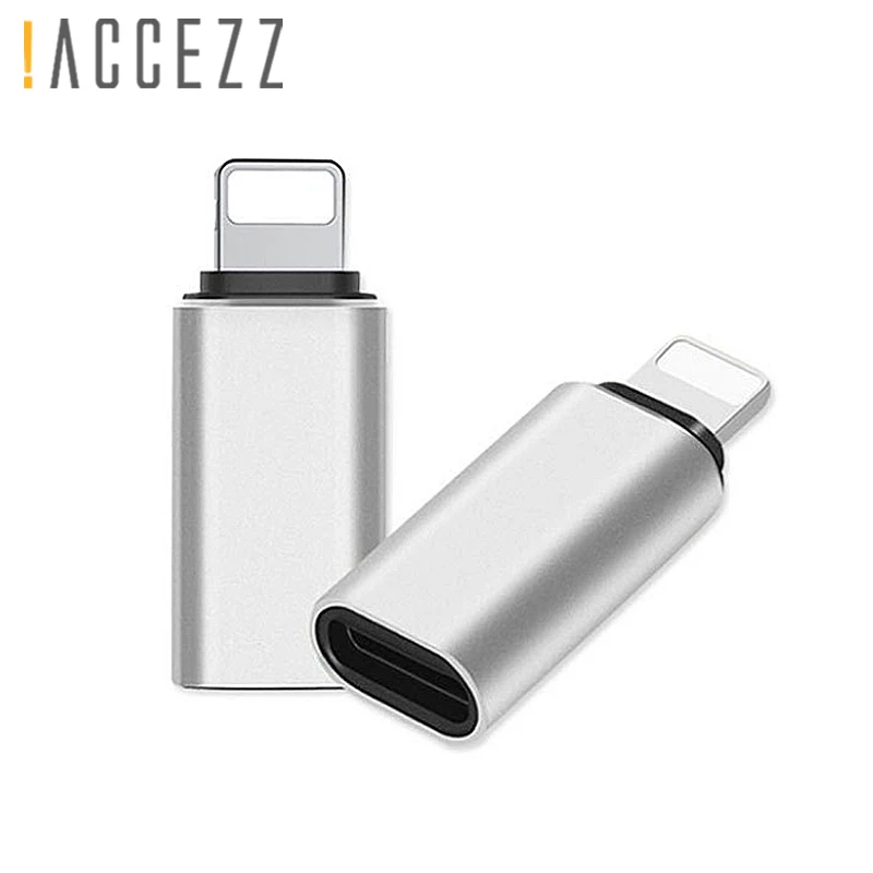 

!ACCEZZ 5PC USB OTG Adapter For iphone X 7 8 Plus XS MAX XR Sync Data Charger Type-C To Lighting 8 Pin Converter For Apple 6S 5S
