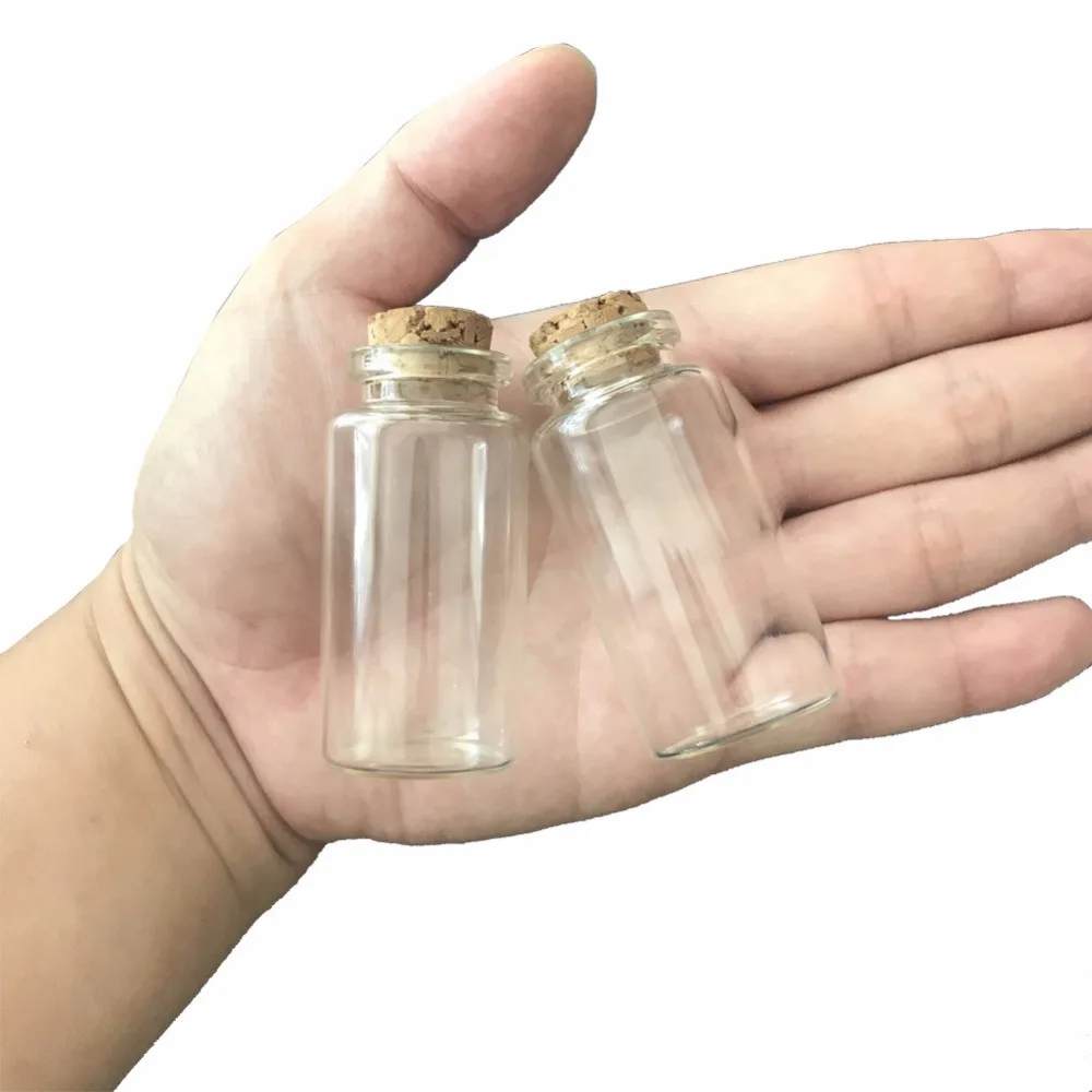 25ml Glass Bottles With Cork Small Transparent Clear Mini Empty Glass Vials Jars Gift Pack For Wedding Holiday Bottles6